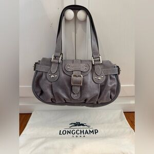 Longchamp Idole Shoulder Bag (France) - Gray / Silver - Y2K, boho chic, luxury